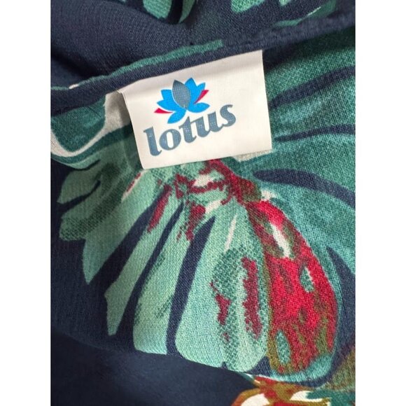 Lotus One Size fits Most, Swim Suit Cover Up, Blue Floral - Picture 5 of 6